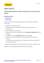 Jabra Talk 55 Instrucciones