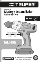 Truper TALI-18N Instructivo