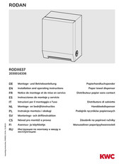 KWC RODAN RODX637 Instrucciones De Montaje Y Servicio