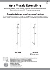 Bossini Asta Murale Estensibile DB2000 Instrucciones De Montaje Y De Mantenimiento