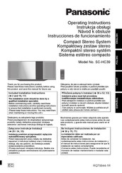 Panasonic SC-HC39 Instrucciones De Funcionamiento