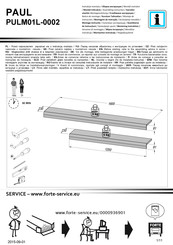 Forte PAUL PULM01L-0002 Instrucción De Montaje