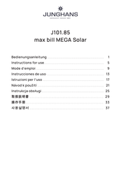 Junghans max bill MEGA Solar Instrucciones De Uso