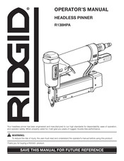 RIDGID R138HPA Manual Del Operador