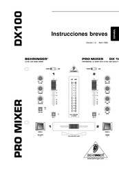 Behringer PRO MIXER DX100 Instrucciones Breves