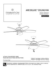 Fanimation AIRE DELUXE SHOWROOM FP6245 Serie Manual Del Usuario