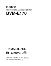 Sony TRIMASTER EL BVM-E170 Manual De Operación