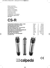 Calpeda CS-R Instrucciones De Uso