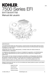 Kohler 7500 Serie Manual Del Usuario