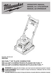 Milwaukee MXF220-2HD Manual Del Operador