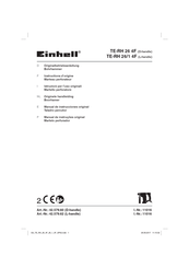 EINHELL TE-RH 26 4F Manual De Instrucciones Original