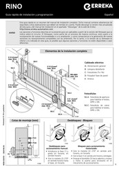 Erreka RINO Guía Rápida De Instalación Y Programación