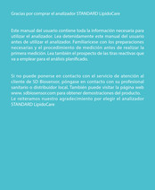 SD BioSensor STANDARD LipidoCare Manual Del Usuario