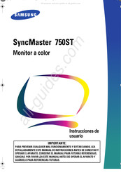 Samsung SyncMaster 750ST Instrucciones De Usuario