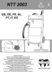 Numatic NTT 2003 Traducción Del Manual De Uso Original