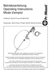 ProMinent DULCO Trans 40/1000 PVDF Manual De Instrucciones