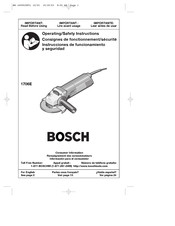 Bosch 1706E Instrucciones De Funcionamiento Y Seguridad