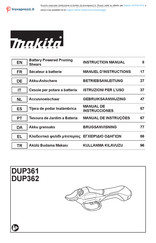 Makita DUP361PT2 Manual De Instrucciones