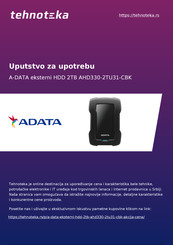 Adata AHD330-2TU31-CBK Guía De Instalación Rápida