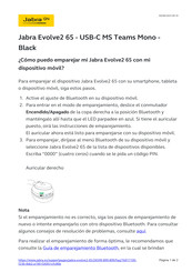 Jabra Evolve2 65 Instrucciones