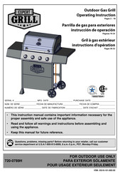 EXPERT GRILL 720-0789H Instruccion De Operación