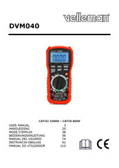 Velleman DVM040 Manual Del Usuario