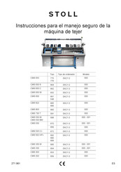 Stoll CMS 330 Instrucciones Para El Manejo