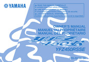 Yamaha YFZ450RSS 2014 Manual Del Propietário