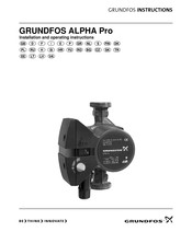 Grundfos ALPHA Pro 60 Serie Instrucciones De Instalación Y Funcionamiento