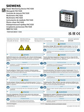 Siemens SENTRON PAC1020 Instructivo