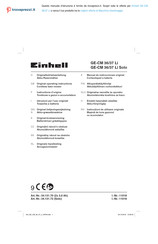 EINHELL GE-CM 36/37 Li Solo Manual De Instrucciones Original