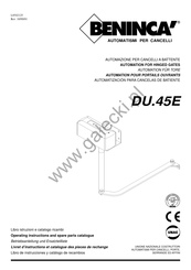 Beninca DU.45E Libro De Instrucciones Y Catálogo De Recambios