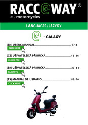 RACCEWAY GALAXY Manual De Usuario