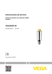 Vega VEGABAR 29 Instrucciones De Servicio