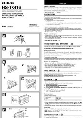 Aiwa HS-TX416 Instrucciones De Manejo