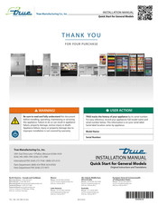 True TSD-GDM-09 Manual De Instalación