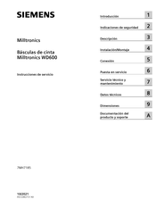 Siemens Milltronics WD600 Instrucciones De Servicio