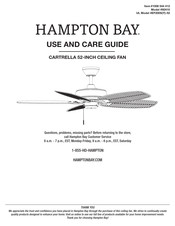 HAMPTON BAY CARTRELLA 92410 Guía De Uso Y Mantenimiento