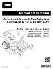 Toro TimeCutter Max 127 Manual Del Operador