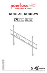 peerless-AV SMARTMOUNT SF680-AW Manual Del Usuario