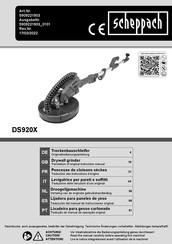 Scheppach DS920X Traduccion Del Manual De Instrucciones Originale