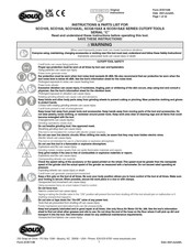 Sioux Tools SCO10AXL Serie Instrucciones Y Lista De Piezas