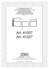 Gessi iSpa 41207 Instrucciones De Montaje