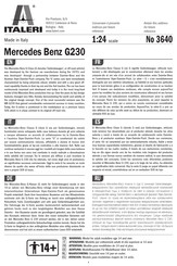 Italeri Mercedes Benz G230 3640 Manual De Instrucciones