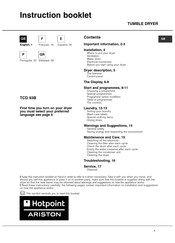 Hotpoint Ariston TCD 93B Folleto De Instrucciones