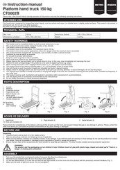 METRO PROFESSIONAL CT0002B Manual De Instrucciones