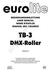 EuroLite TB-3 DMX-Roller Manual Del Usuario