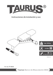 Taurus TF-B930 Instrucciones De Instalacion Y Uso