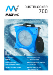 Maxvac Dustblocker 700 Instrucciones De Uso Y Mantenimiento