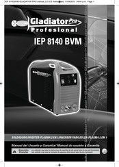 Gladiator PRO Profesional IEP 8140 BVM Manual Del Usuario Y Garantía